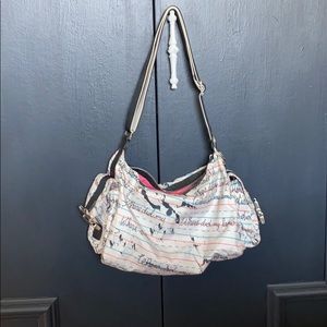 L.A.M.B purse, notebook lined pattern